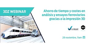 Foto de 3DZ organiza un webinar sobre la impresin 3D en el sector ferroviario