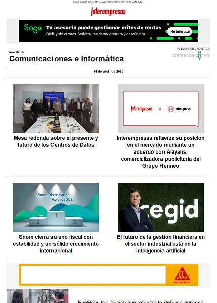 Newsletter Informática y Comunicaciones (Comunicaciones Hoy)