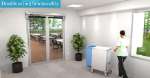 Doble accionamiento de las puertas batientes